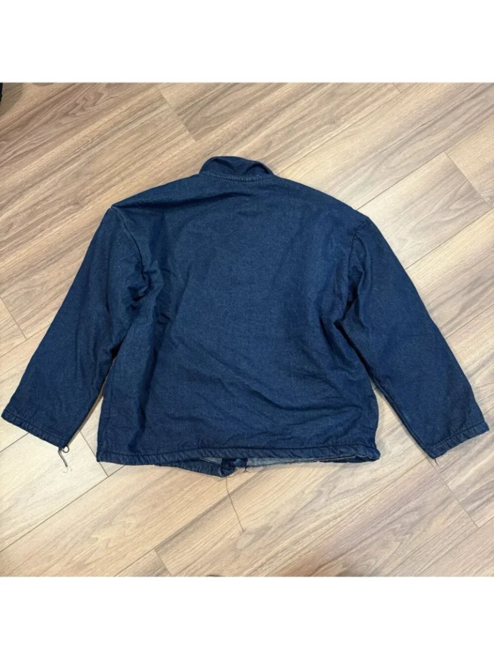 Vintage Prison Denim Blanket Lined Chore Coat Mens 2XL Dark Wash